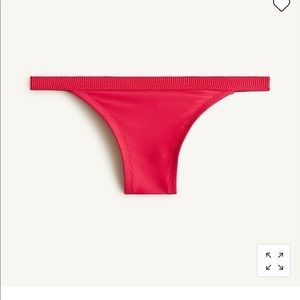 J Crew Ribbed-trim hipster full-coverage bikini bottom